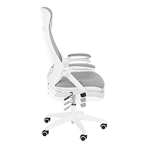 Norwood Commercial Furniture Contemporary High Back Fully-Adjustable Office Desk Task Chair with Flip Up Arms for Home, Office, Classroom, Gaming - Gray (NOR-IAH0018GR-SO)