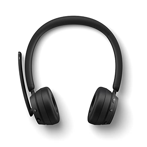 Microsoft Modern Wireless Headset - Wireless Headset,Comfortable On-Ear Stereo Headphones with Noise-Cancelling Microphone, USB-A dongle, On-Ear Controls, PC/Mac - Certified for Microsoft Teams