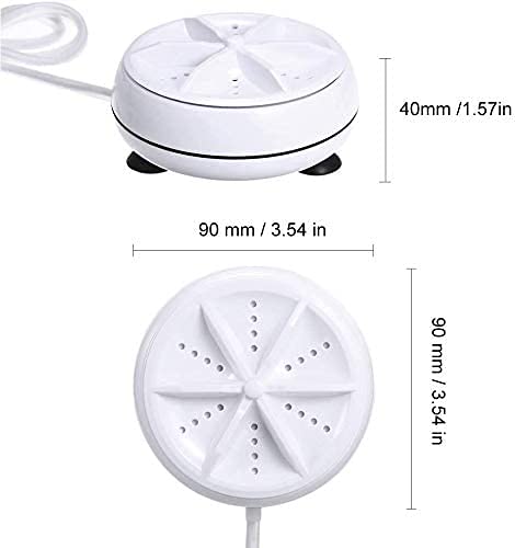 HomeSweety Mini Washing Machine Portable Turbine Washer,Portable Washing Machine with USB and Speed Control for Travel Business Trip or College Rooms (Speed Control Model), HomeSweety, White, 1pack