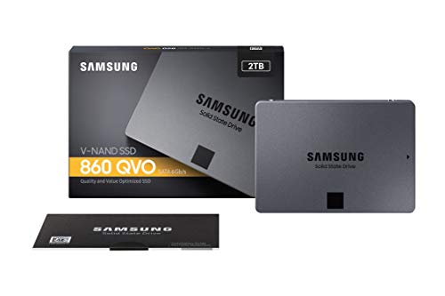 Samsung 860 QVO 2TB 2.5 Inch SATA III Internal SSD (MZ-76Q2T0B/AM), Gray