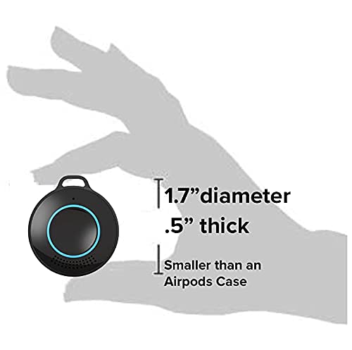 POM Safe Smart Protector - Keychain Personal Safety Device - Trigger Fake Phone Call, Emergency Dispatch, GPS Location, Silent Text Alert, 2-Way Speaker, Location Check-in, Key Finder - Black