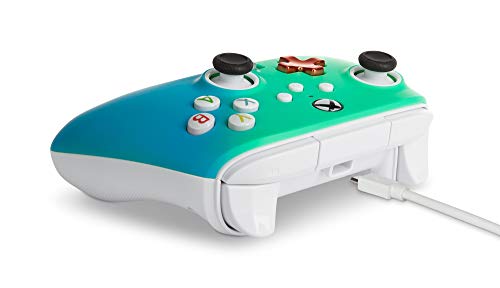 PowerA Enhanced Wired Controller for Xbox - Seafoam Fade, Gamepad, Wired Video Game Controller, Gaming Controller, Xbox Series X|S, Xbox One - Xbox Series X (Only at Amazon)