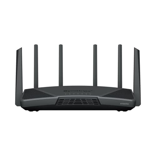 Synology RT6600ax - Tri-Band 4x4 160MHz Wi-Fi Router, 2.5Gbps Ethernet, VLAN Segmentation, Multiple SSIDs, Parental Controls, Threat Prevention, VPN (US Version)
