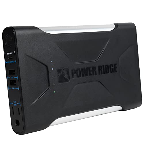 POWER RIDGE X-100 Power Bank: Portable 26,270mAH Lithium-Ion Battery Pack with LED Indicator Lights for Charging Phones, Laptops, or Other Electronics While Camping, Traveling, Road Trips, Tailgating