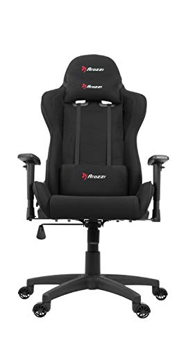 Arozzi - Forte Mesh Fabric Ergonomic Computer Gaming/Office Chair with High Backrest, Recliner, Swivel, Tilt, Rocker, Adjustable Height and Adjustable Lumbar and Neck Support Pillows - Black