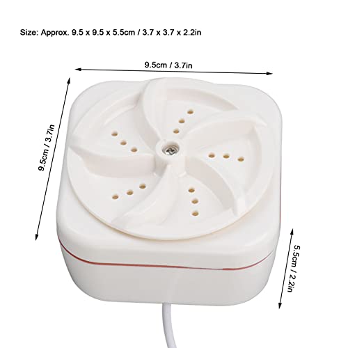 Mini Ultrasonic Washing Machine 5V 18W USB Powered Ultrasonic Foldable Portable TurbineWashing Machine for Dormitory Travel White