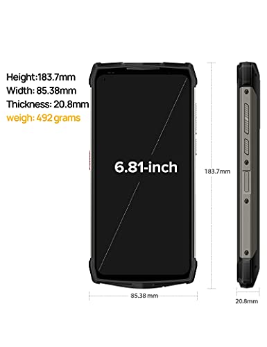 Rugged Smartphone, 13200mAh Large Battery, Ulefone Power Armor 13 8GB + 256GB Android 11 FHD+ 6.81", Octa-core 48MP Quad Camera, NFC OTG Wireless Reverse Charging, IP68 Waterproof Unlocked Cell Phone