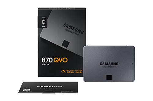 Samsung 870 QVO 8 TB SATA 2.5 Inch Internal Solid State Drive (SSD) (MZ-77Q8T0), Black