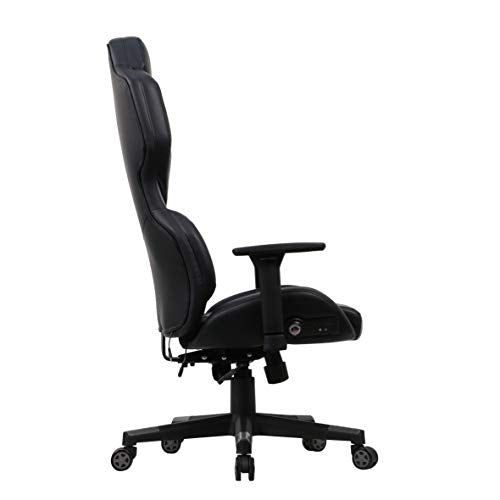 X Rocker Zeta PC Office Gaming Chair, 27.36" x 27.56" x 48.43", Black/Gray