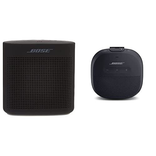 Bose SoundLink Micro, Portable Outdoor Speaker, (Wireless Bluetooth Connectivity), Black & SoundLink Color Bluetooth Speaker II - Soft Black