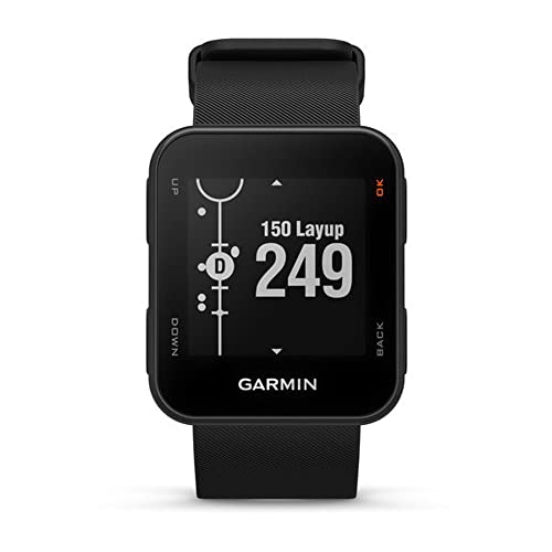 Approach S10, Lightweight GPS Golf Watch, Black, Sunlight-Readable High Resolution Display, 12 Hour Battery Life in GPS Golf Mode, with a Lumintrail USB Wall Plug