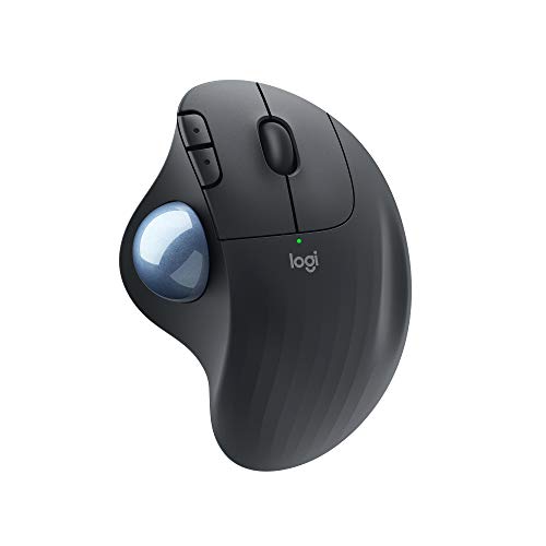 Logitech ERGO M575 Wireless Trackball Mouse - Easy thumb control, precision and smooth tracking, ergonomic comfort design, for Windows, PC and Mac with Bluetooth and USB capabilities - Graphite