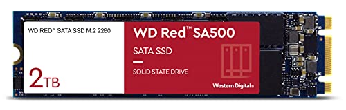 Western Digital 2TB WD Red SA500 NAS 3D NAND Internal SSD - SATA III 6 Gb/s, M.2 2280, Up to 560 MB/s - WDS200T1R0B