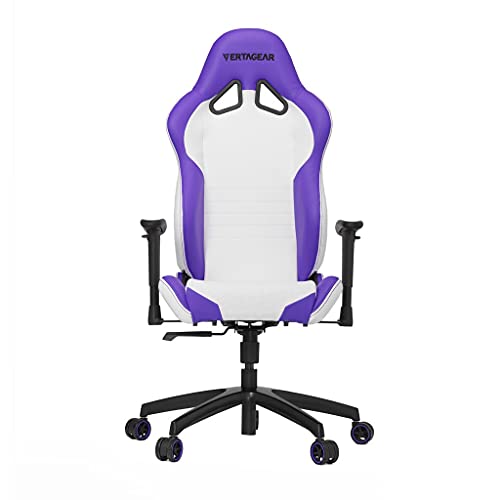 Vertagear S-Line 2000 Racing Series Gaming Chair, Large, White/Purple