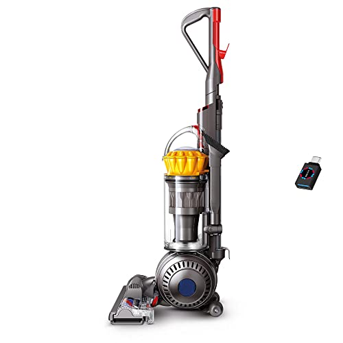 Dyson Ball Total Clean Upright Vacuum Cleaner I Bagless I Washable Filter I HEPA Filtration I Self Adjusting Cleaner Head I Hygienic Bin Emptying I Instant Release Wand I Iron/Yellow + USB-C Adapter