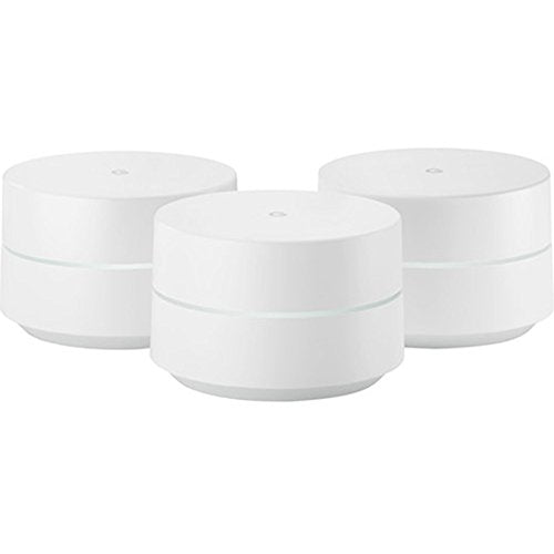 Google Wi-Fi 3-Pack (GA00158-US) with 3X Deco Gear WiFi Outlet Wall Mount White