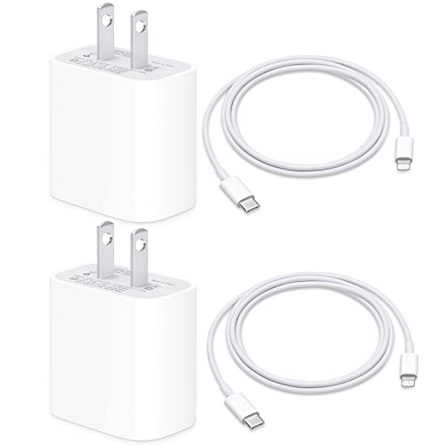 iPhone 14 13 12 Fast Charger【Apple MFi Certified】 20W PD USB C Wall Charger 2-Pack 6FT Cable Fasting Charging Adapter Compatible with iPhone 14 Pro Max/13 Pro Max/12 Pro Max/11 Pro Max/XS Max/XS/XR/X