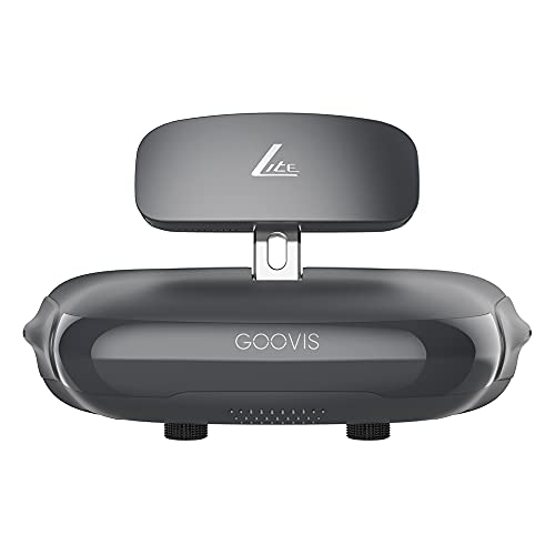 GOOVIS Lite - Personal 3D Cinema Headsets 4K OLED Display Movies Goggles Glasses Built-in Hyperopia & Myopia Lens Compatible with PC, Smart Phone, Set-top Box