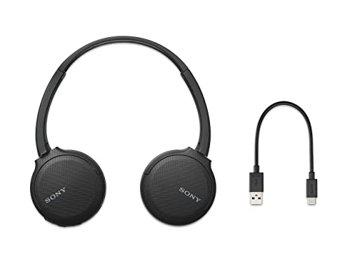 Sony Wireless Headphones WH-CH510: Wireless Bluetooth On-Ear Headset with Mic for Phone-Call, Black