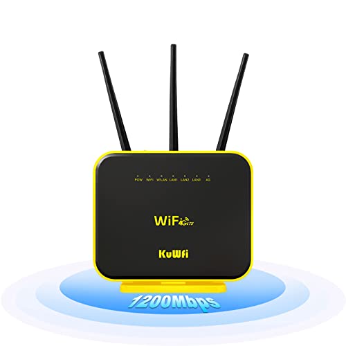 KuWFi Bundle of Goods 4G LTE Mobile WiFi Hotspot and 4G LTE Gigabit Router