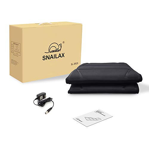 Snailax Massage Mat with Heat - 10 Motors Vibrating Massage Mattress Pad with 2 Heating Pads for Back, Full Body Massager for Neck and Back,Lumbar Calf Muscle Relaxation