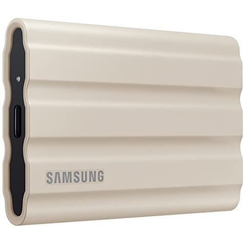 Samsung MU-PE2T0K/AM T7 Shield Portable Solid State Drive 2TB 2022 Beige Bundle with 1 YR CPS Enhanced Protection Pack