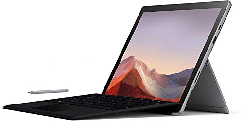 New Microsoft Surface Pro 7 Bundle: 10th Gen Intel Core i5-1035G4, 8GB RAM, 128GB SSD (Latest Model) – Platinum with Black Type Cover and Surface Pen, 12.3" Touchscreen Pixelsense Display