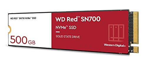 Western Digital 500GB WD Red SN700 NVMe Internal Solid State Drive SSD for NAS Devices - Gen3 PCIe, M.2 2280, Up to 3,430 MB/s - WDS500G1R0C