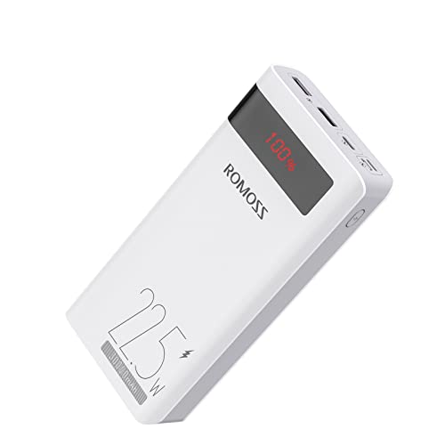 Romoss Sense8PF QC 22.5W 30000mAh Power Bank with 20W Type C PD Fast Charge, Portable USB C Battery Pack Charger with LED Display & 3 Outputs & 3 Inputs Compatible with iPhone, Samsung, ipad and More