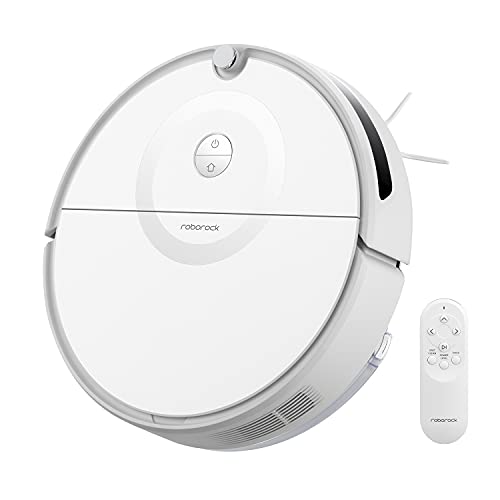 roborock E5 Mop Robot Vacuum Cleaner, 2500Pa Strong Suction, Wi-Fi Connected, APP Control, Compatible with Alexa, Ideal for Pet Hair, Carpets, Hard Floors (White)