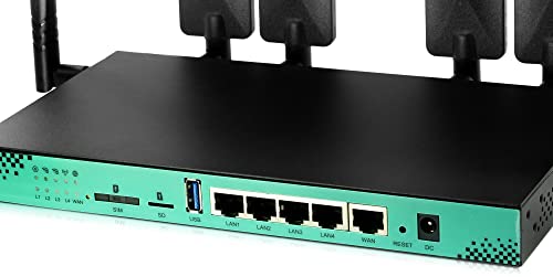 4G LTE-A Cat16 Pro Unlocked Dual-Band OpenWRT Sim Card Router with 5X Carrier Aggregation - Plug and Play Connection on AT&T, T-Mobile, & Verizon