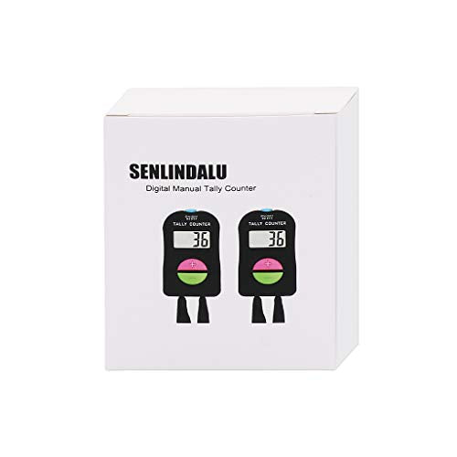 SENLINDALU Pack of 2 Pieces, Digital Hand Tally Counter Small Golf Sports Counter, Electronic Add/Subtract Manual Clicker