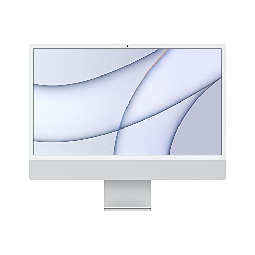 2021 Apple iMac (24-inch, Apple M1 chip with 8‑core CPU and 8‑core GPU, 8GB RAM, 256GB) - Silver