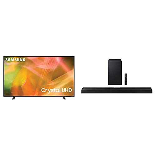 SAMSUNG 65-inch AU8000 LED 4K UHD Smart TV with Alexa Built-in UN65AU8000FXZA, 2021 Model & Samsung |HW-Q600A | 3.1.2ch | Soundbar | w/Dolby Atmos/DTS:X | 2021