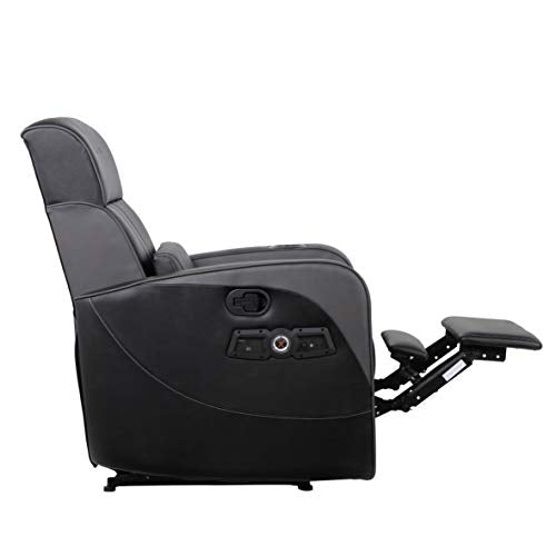 X Rocker Gamma 2.1 Bluetooth Gaming Recliner Chair, 34.84" x 30.31" x 39.37", Black