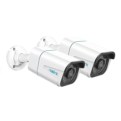 REOLINK 4K Outdoor Security Cameras RLC-810A(Pack of 2) Bundle with RLC-820A(Pack of 2), Smart Human/Vehicle Detection, Work with Smart Home, Timelapse, 256GB Micro SD Card (not Included) Storage