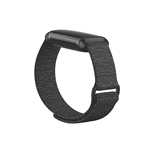 Fitbit Charge 5 Hook & Loop Accessory Band, Official Fitbit Product, Charcoal, Small