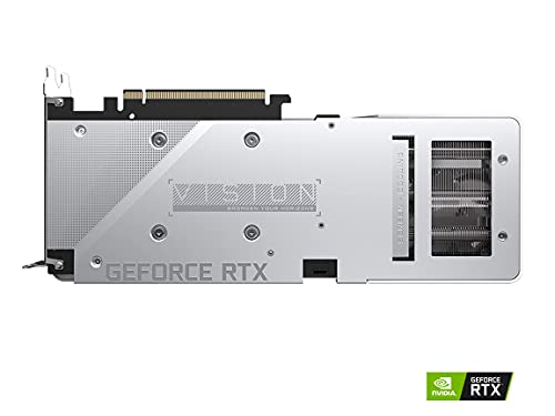 GIGABYTE GeForce RTX 3060 Vision OC 12G (REV2.0) Graphics Card, 3X WINDFORCE Fans, 12GB 192-bit GDDR6, GV-N3060VISION OC-12GD REV2.0 Video Card