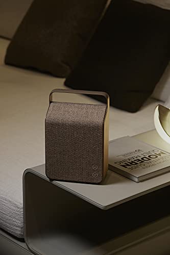 Vifa Oslo Bluetooth Speaker | Nordic Design | Perfect Portable Wireless Speaker with Pure Sound, Compact Rechargeable Hi-Resolution Bluetooth Portable Speaker (Ochre)