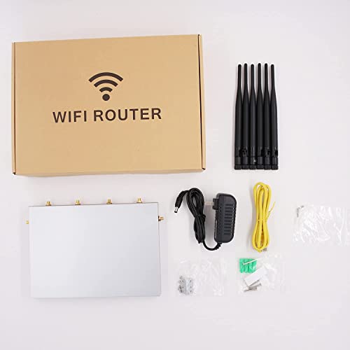 Wiflyer WG3526 4G LTE Router | AC1200Mbps Dual Band CAT4 Wireless Router with Metal Case and Detachable 6×5dBi Antennas| Gigabit Ethernet with TF Card Slot & USB3.0 Port & SIM Card Slot