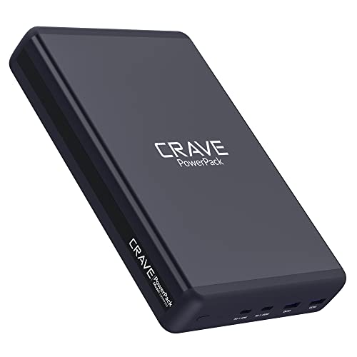 PD Power Bank 50000mAh, Crave PowerPack Portable Battery Pack Charger [Power Delivery PD 3.0 USB-C 100W + Quick Charge QC 3.0 Dual Ports] for MacBook, iPhone, Samsung, and More