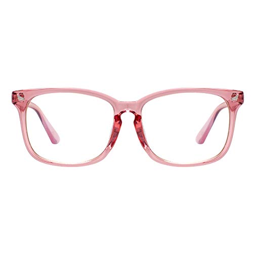 Maxjuli Blue Light Blocking Glasses,Computer Reading/Gaming/TV/Phones Glasses for Women Men(Pink)