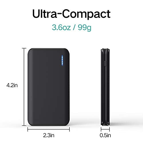 Portable Charger, JDB Ultra-Slim 5V/2.1A 5000mAh Power Bank External Battery Backup Pack, Compatible with iPhone and Other Android Smartphones …