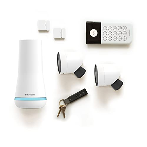 SimpliSafe 7 Piece Wireless Outdoor Camera Home Security System - Optional 24/7 Professional Monitoring - No Contract - Compatible with Alexa and Google Assistant