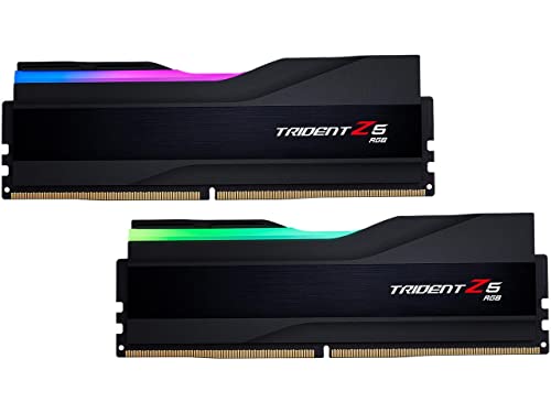 G.Skill Trident Z5 RGB Series 32GB (2 x 16GB) 288-Pin SDRAM DDR5 6000 (PC5-48000) CL36-36-36-96 1.35V Dual Channel Desktop Memory Model F5-6000J3636F16GA2-TZ5RK (Matte Black)