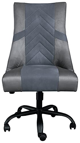 Signature Design by Ashley Barolli Swivel Gaming Chair, Dining Height, Blue & Dark Gray