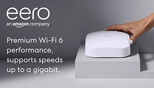 Amazon eero Pro 6 tri-band mesh Wi-Fi 6 router with built-in Zigbee smart home hub