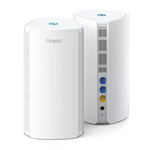 Reyee Mesh WiFi System, AX1800 Smart WiFi 6 Router R4 (2-Pack), Cover 3500 Sq. Ft, Connect up to 100 Devices, Replaces Wireless WiFi Routers and Extenders