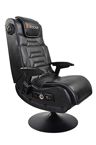 X Rocker, 5139601, Pro Series Pedestal 2.1 Video Gaming Chair, Black