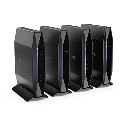 Linksys WiFi 6 Router, Dual-Band, 6,000 Sq. ft Coverage, 80+ Devices, Speeds up to (AX1800) 1.8Gbps - E7354-4PK w/Extended 18 Month Warranty